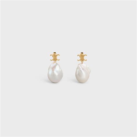 celine knot earrings|Celine pearl earrings.